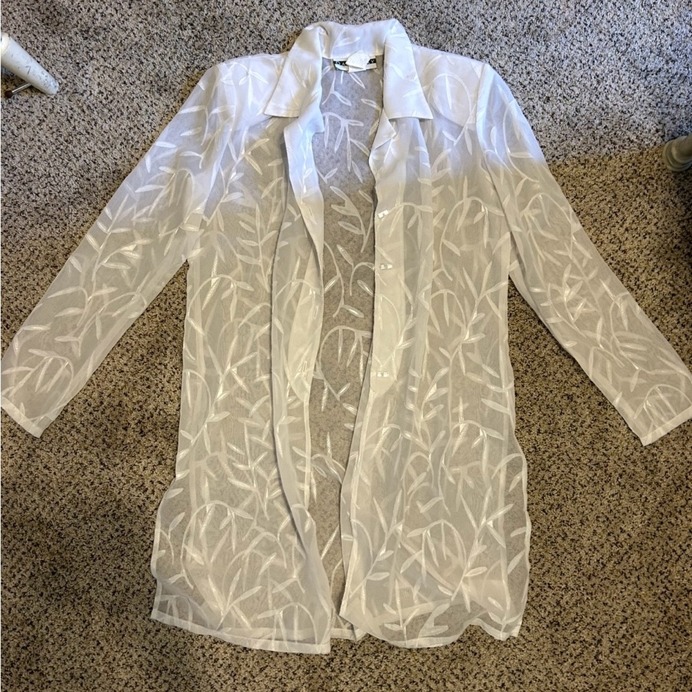 Dana Kay White Sheer Blouse